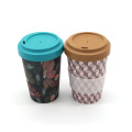 Eco Friendly Silicone Lids Holder Fiber Tableware Bamboo Fiber Coffee Cup Mug